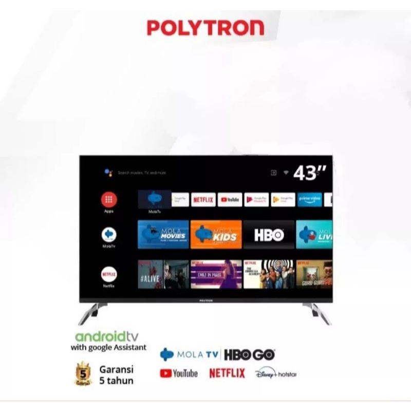 POLYTRON LED TV Smart Android 43 inch PLD-43AG9953