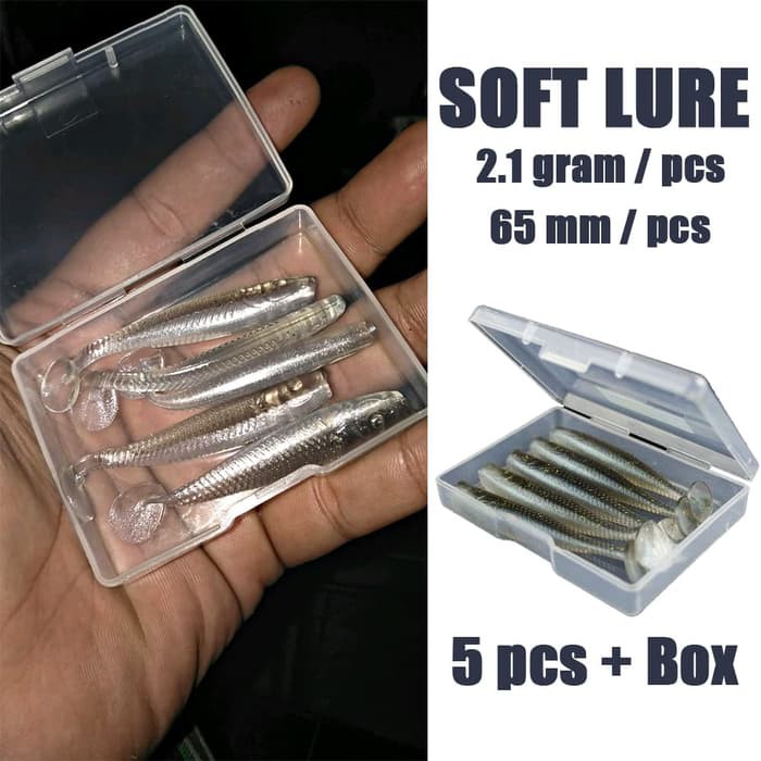 UP1604 umpan pancing model ikan teri laut soft lure silikon fish bait