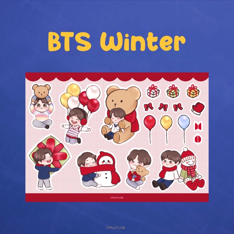 

Bangtan Winter Holiday / Christmas sticker deco sheet