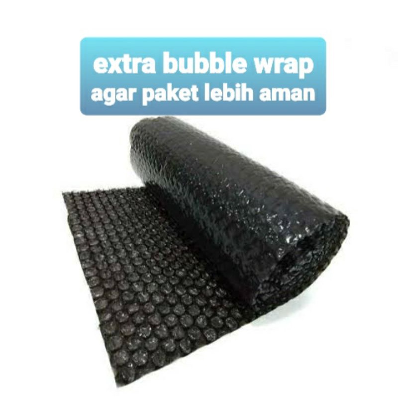 

Bubble Wrap extra tambahan pengaman packing body halus dan full body dengan bubble wrap