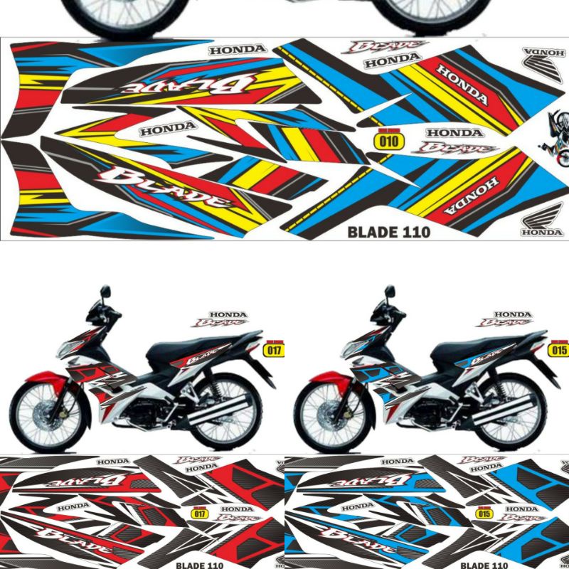 Striping variasi Blade 2009_2011 stiker lis body hondablade 110 wave