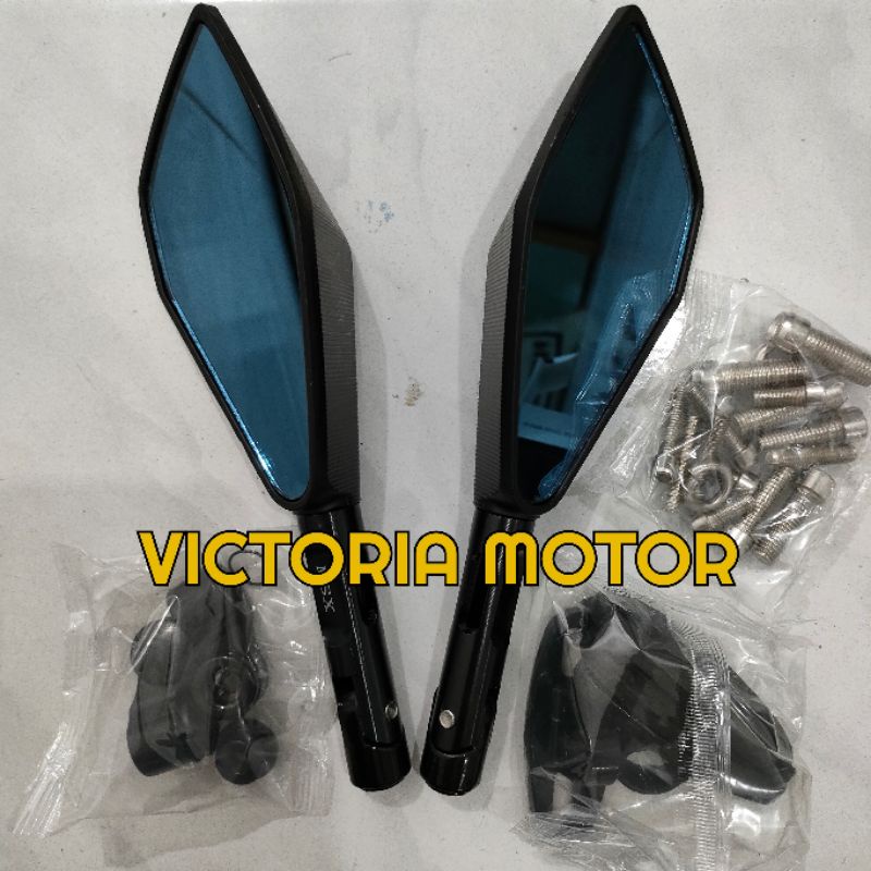 SPION TOMOX V5 BLACK/ HITAM UNIVERSAL MOTOR HONDA YAMAHA SUZUKI DUCATI