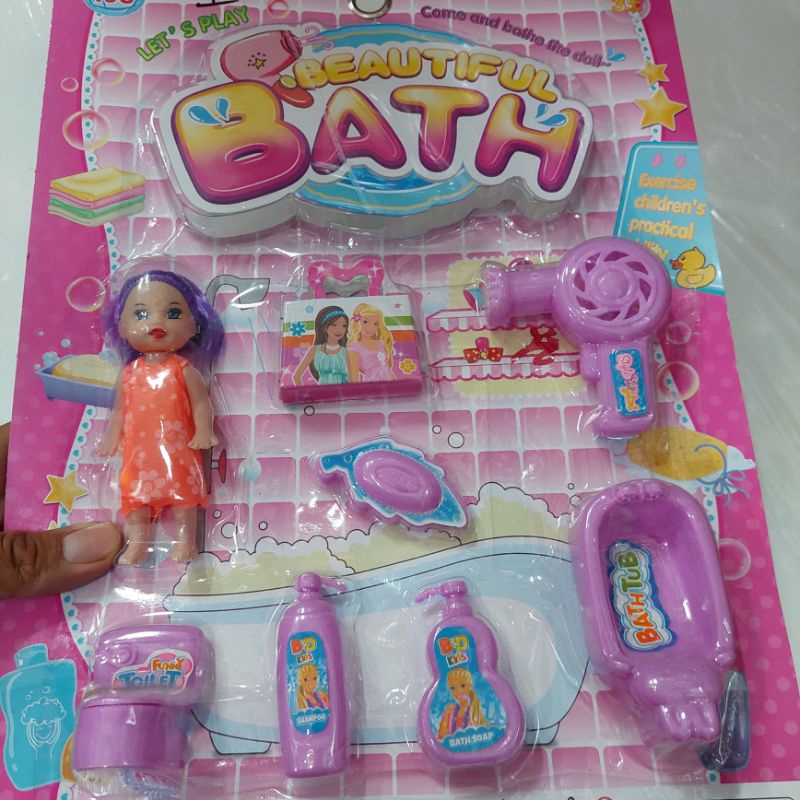 Mainan Boneka Princess kecil kelly Beautiful Bath