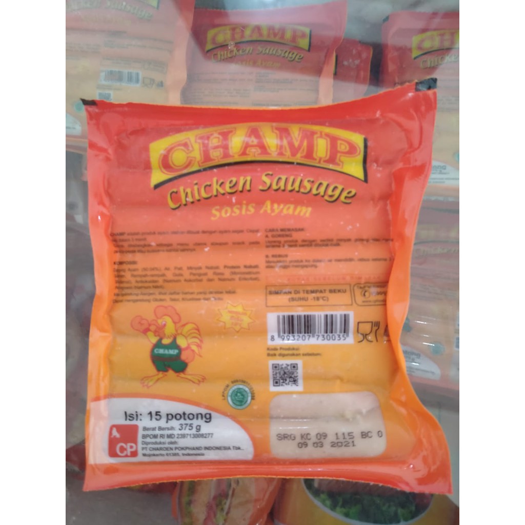 

CHAMP CHICKEN SAUSAGE 375 G