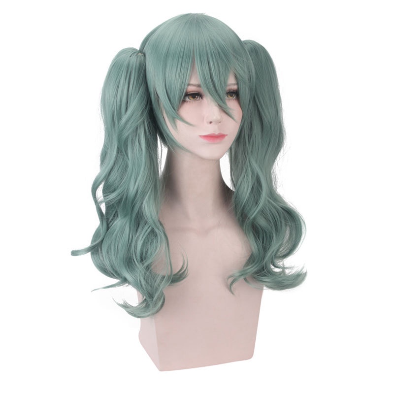 LOL-131 wig clip on  rambut palsu daily lolita cosplay hatsune miku vocaloid hijau