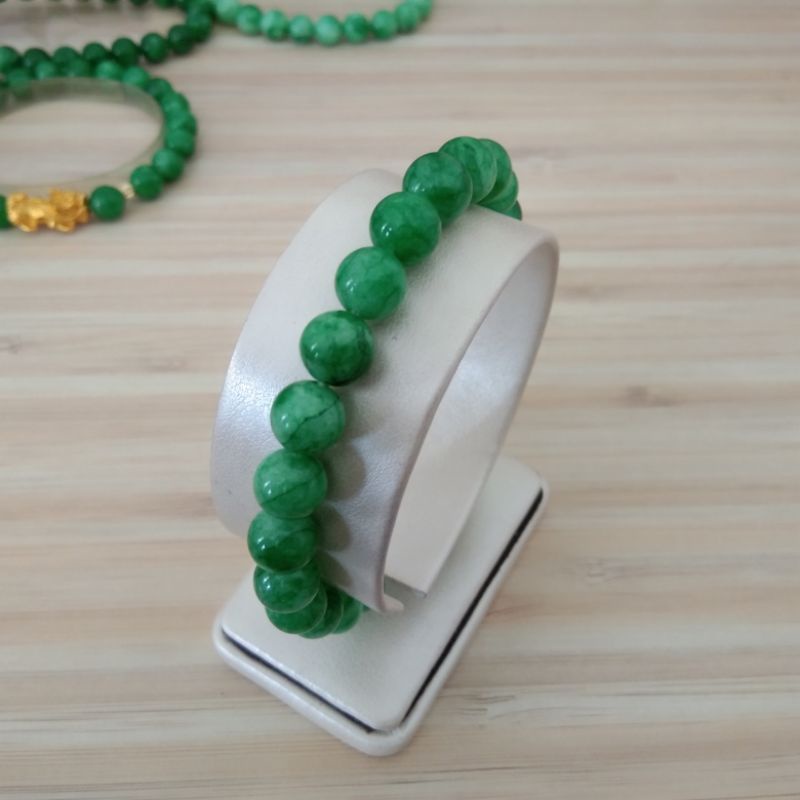 Gelang Batu Giok Lumut Natural