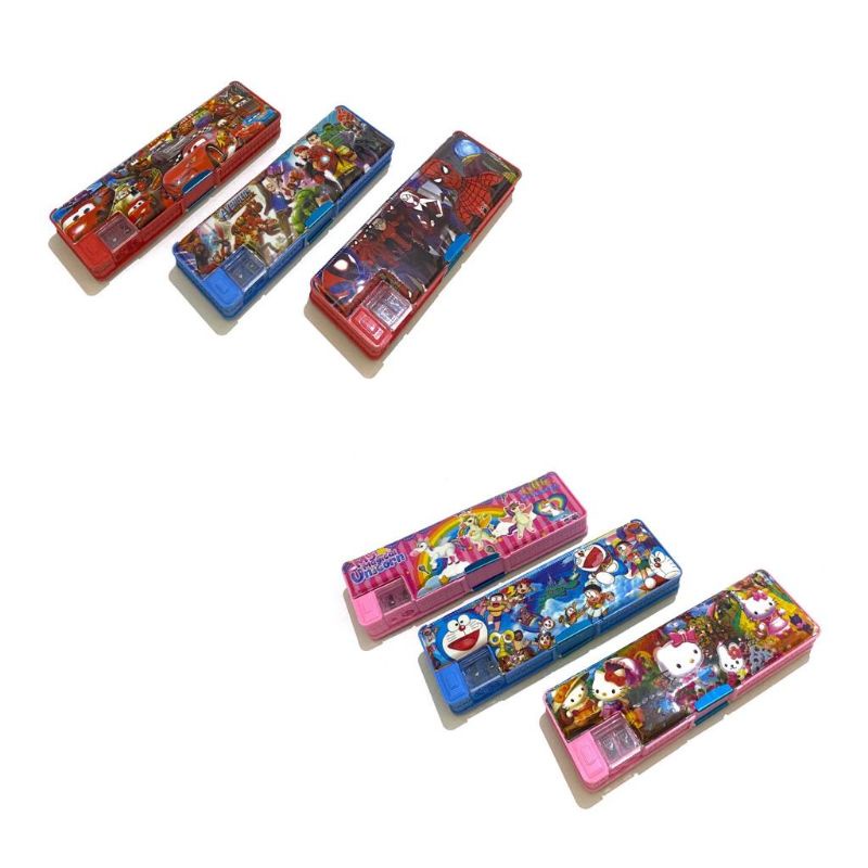 

Tempat pensil magnet / perlengkapan anak sekolah doraemon unicorn cars avengers hello kitty