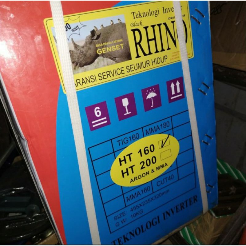 Mesin Las MMA ARGON Travo Las DC Inverter Black RHINO ARGON TIG HT 160 Trapo las