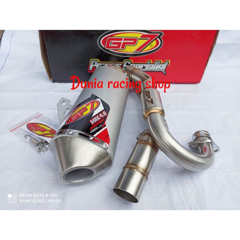 Knalpot GP7 MAX 4.0 KLX 150 CRF 150 DTracker 150 WR 155 Bore Up Fullsystem Original GP7