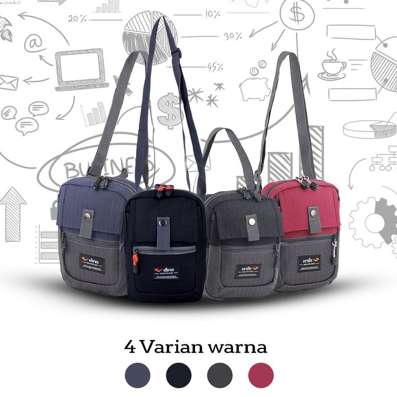 Tas Selempang Distro Pria Terbaru Travel Bag Kecil Cross Body - sligbag Slimbag Mini