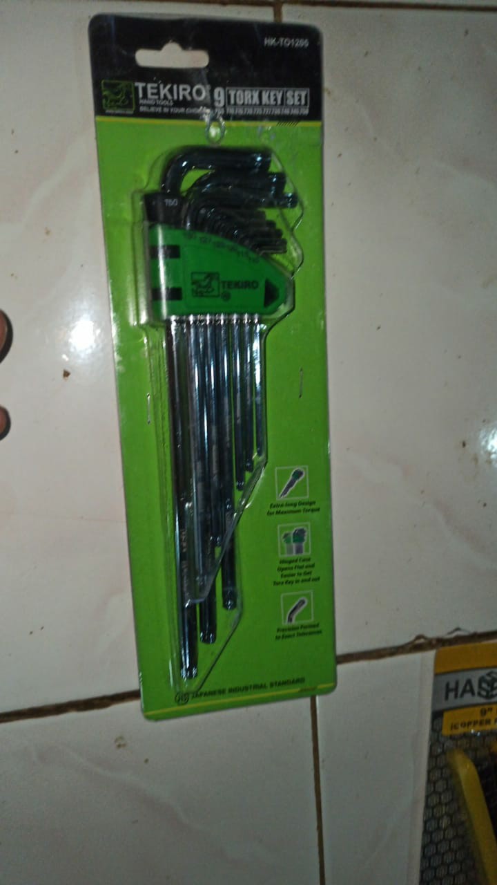 Tekiro Kunci L Bintang Panjang Tanpa Lubang 9 Pcs Torx Set 9 Pcs Termurah Berkualitas
