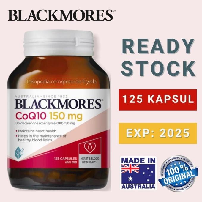 Blackmores Coq10 150mg 125 Kapsul / Co q10 Coq 10 150 mg (Australia)