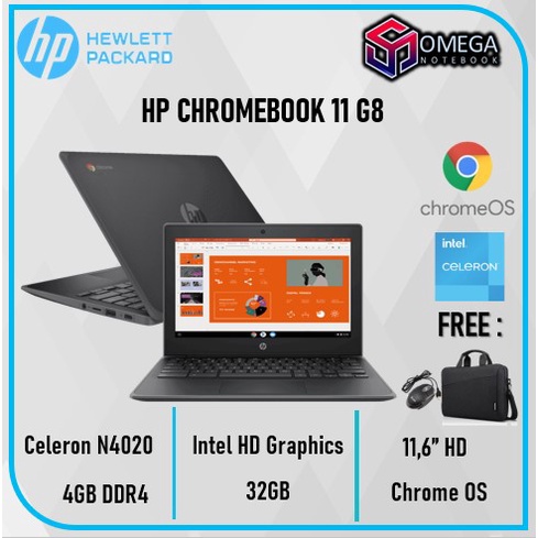 LAPTOP MURAH HP 11 Intel N4020 Ram 4GB 160GB 11.6&quot; Chrome OS RESMI PROMO