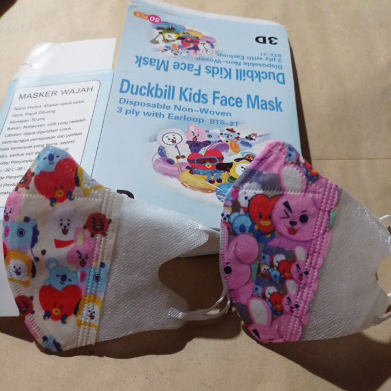 masker Duckbill anak BTS-21
