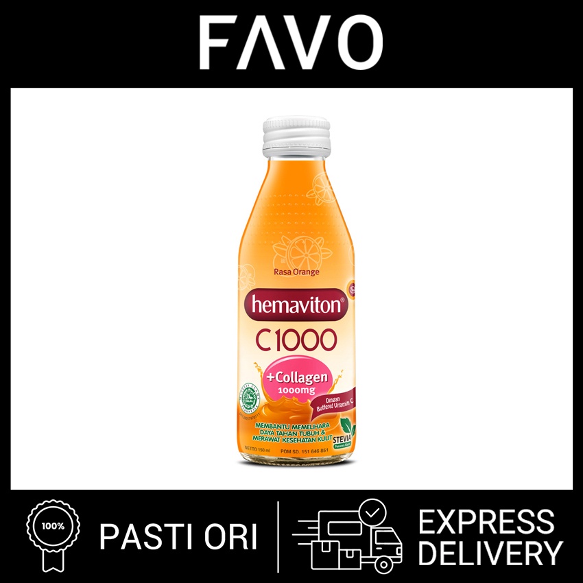 Minuman Vitamin C Dan Kolagen Hemaviton C1000 Plus Collagen 150 Ml Indonesia