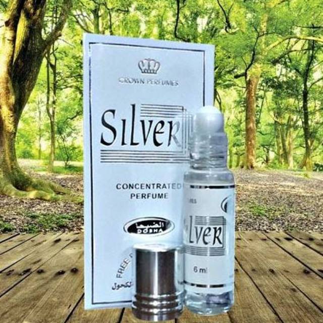 Parfum DOBHA 6ml Roll On Non Alkohol Aroma Silver