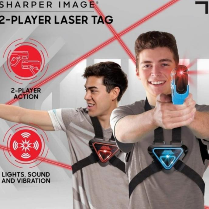 

TERBARU|NEW STOCK|READY STOCK|BIG SALE SHARPER IMAGE LASER TAG 2 PLAYER LASER TAG GUN BLASTER & VEST ARMOR !!!!!