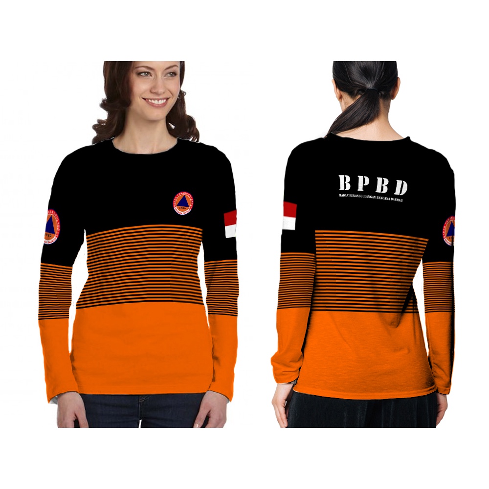Utamamedia - Kaos BPBD / Kaos BPBD Lengan Panjang / Kaos BPBD Wanita