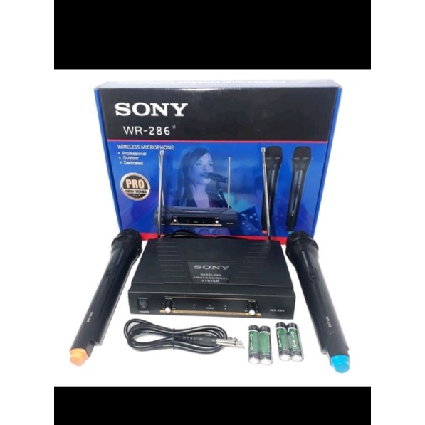 MIC WIRELESS SONY WR 286 MIKROFON MICROPHONE MIK DOBEL TANPA KABEL