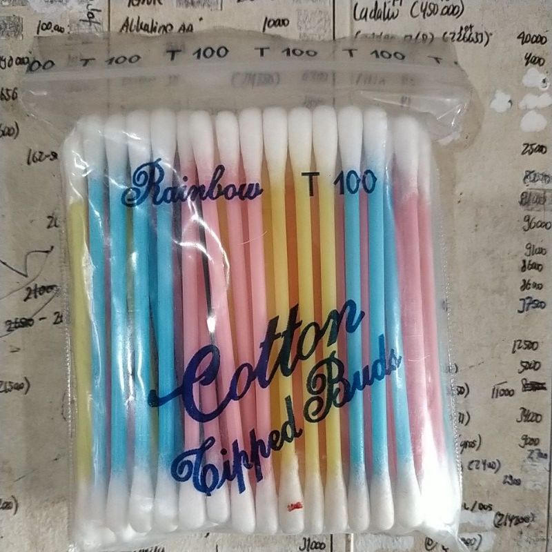 Cotton bud dewasa kemasan banyak merk rainbow