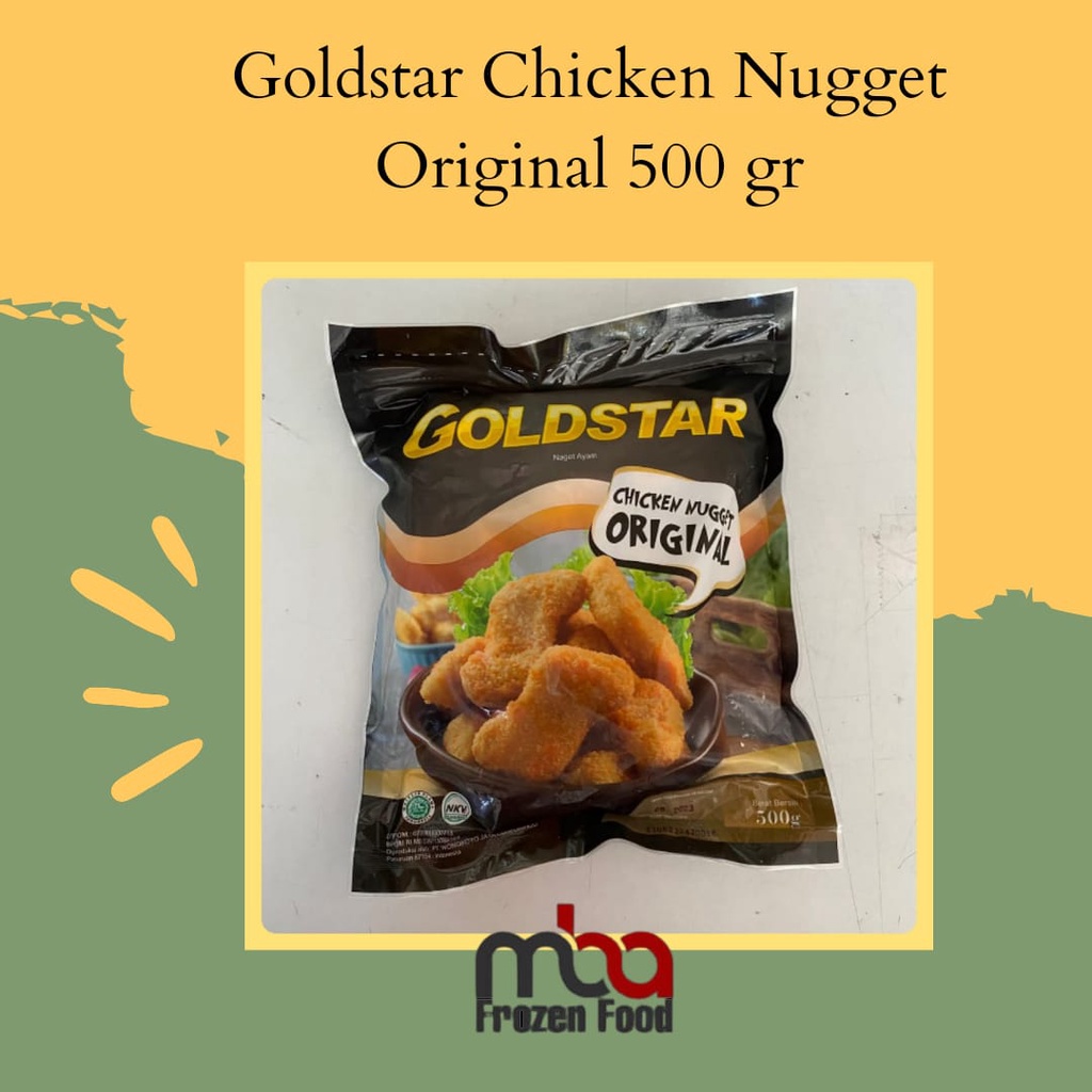 Goldstar Chicken Nugget Original 500 gr - FROZEN FOOD