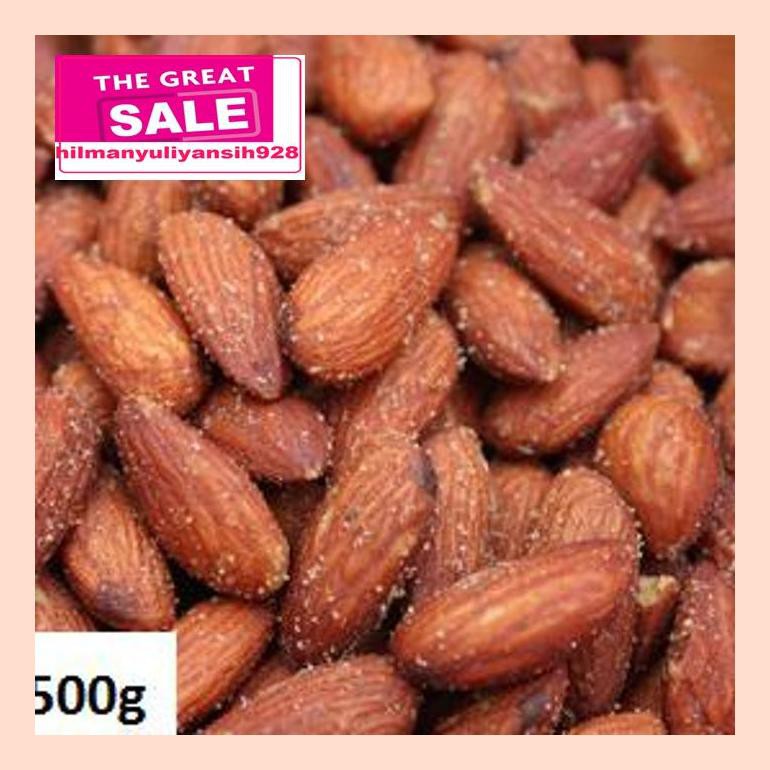 

S50Mra Kacang Almond Panggang Rasa Asin Ringan 500Gr/ Roasted Almond Salted Ret05Vh