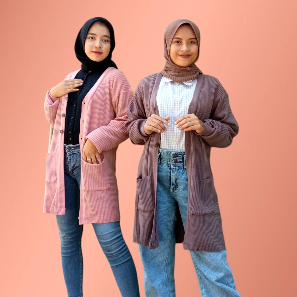 BELLE CARDY KANCING / KARDIGAN KOREAN STYLE / KARDIGAN PANJANG MURAH / KARDIGAN VIRAL/ BELLE KANCING OVERSIZE/ LONG BELLE KANCING/ KARDIGAN RAJUT WANITA