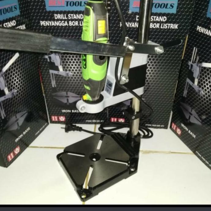✅Terlaris Hi grade stand drill / dudukan bir/stand bor/pegangan bor iron base