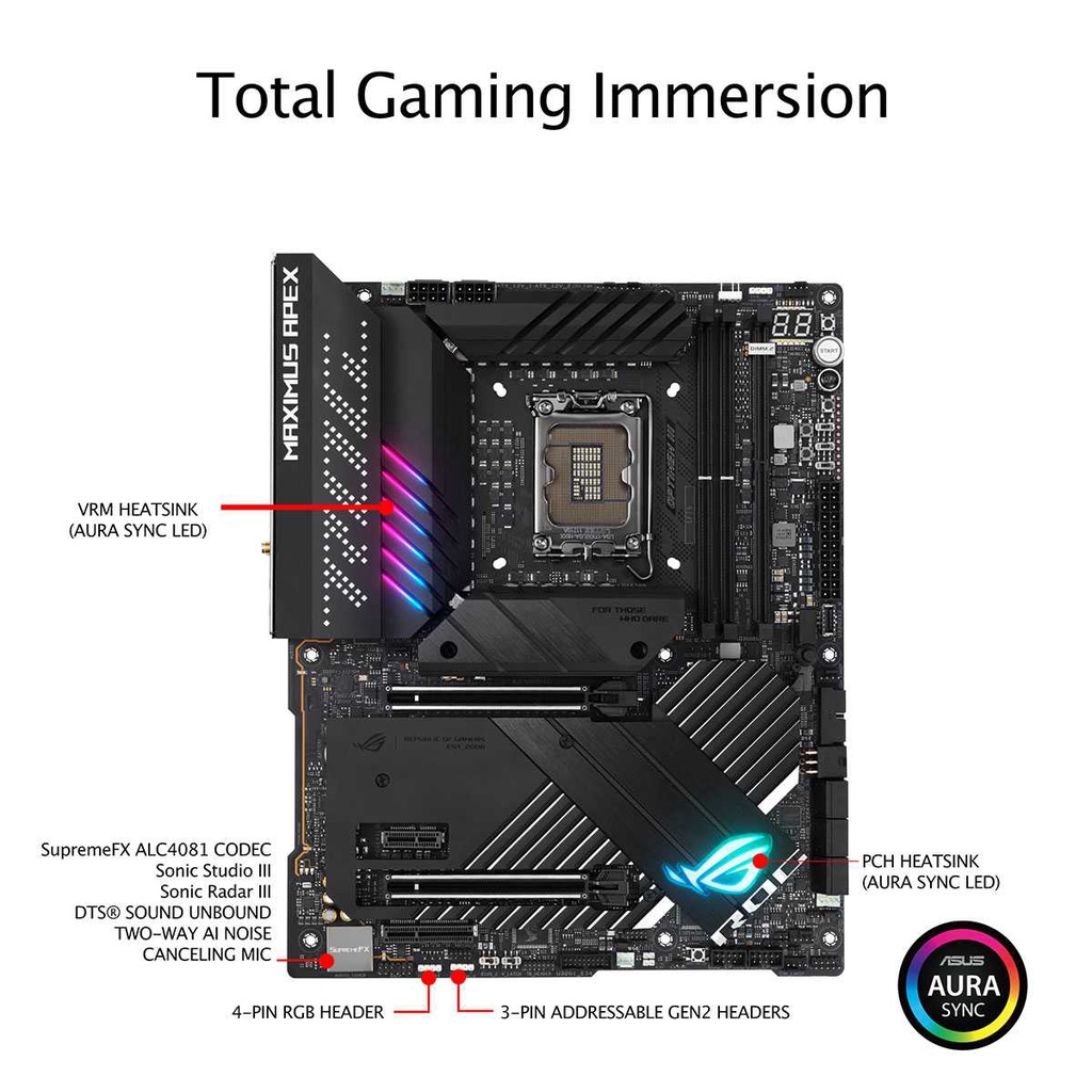 ASUS ROG MAXIMUS Z690 APEX | DDR5 Intel LGA1700 Premium Motherboard