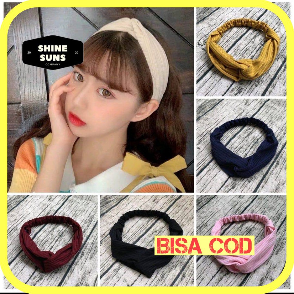 Bando Bandana Simpul Ala Korea / Bando Polos Salur / Headband / Bando Bandana Korea