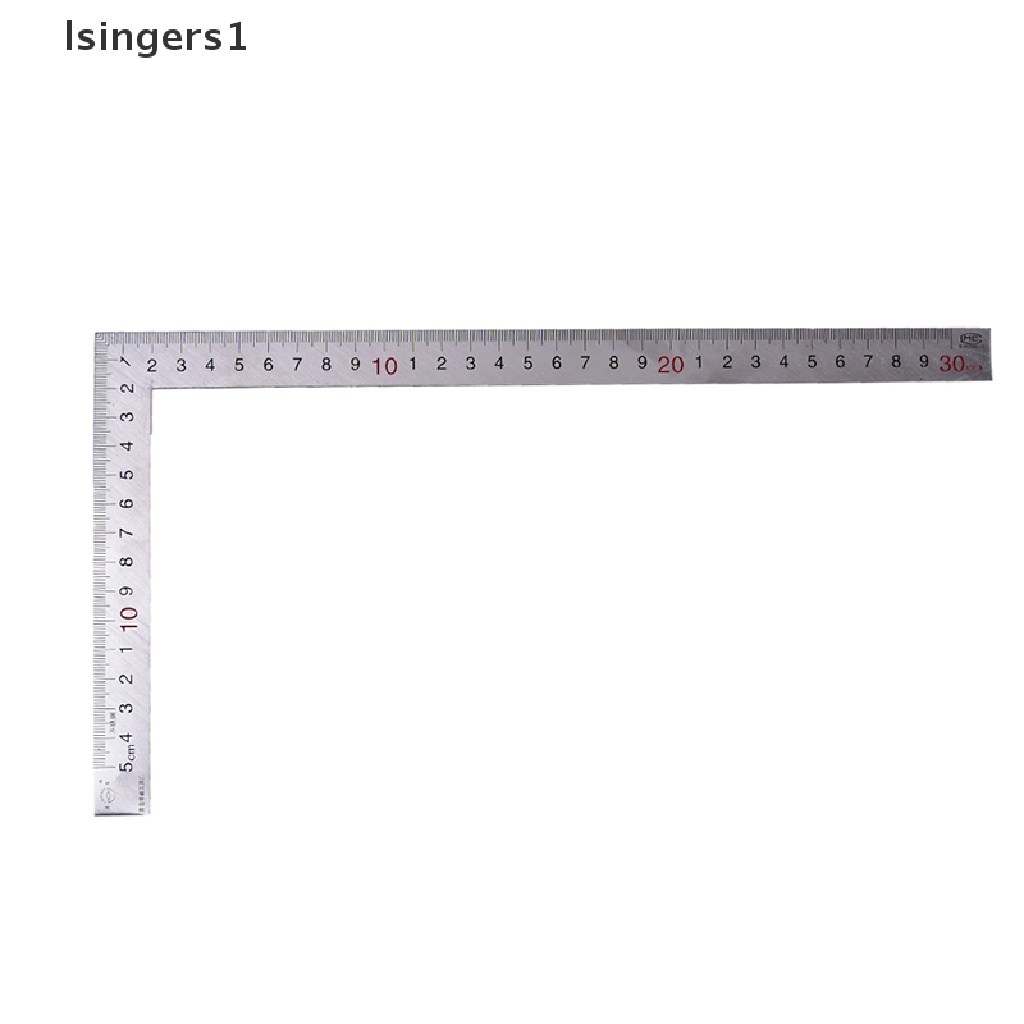 (lsingers1) Penggaris Siku 90 Derajat Bahan Stainless Steel Ukuran 15x30cm