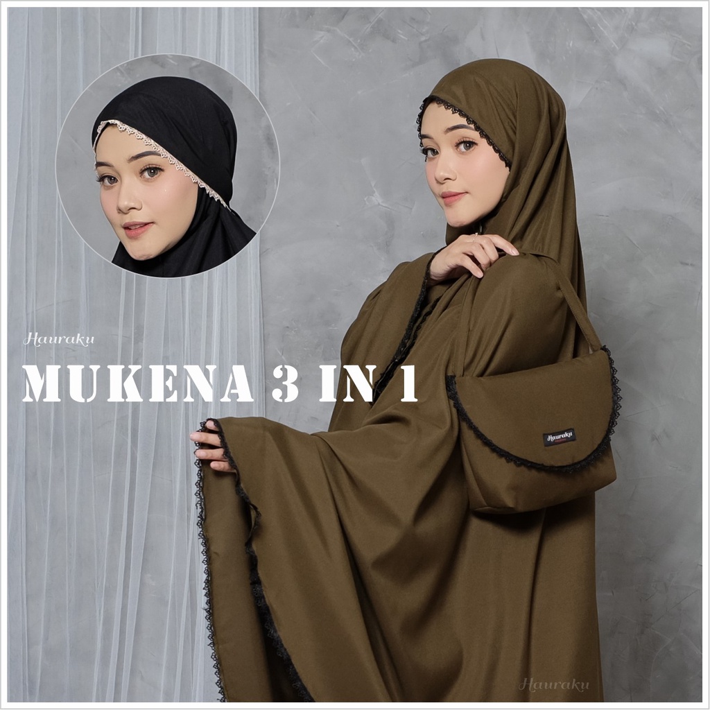 Mukena Dewasa 3 In 1 Katun Premium Traveling