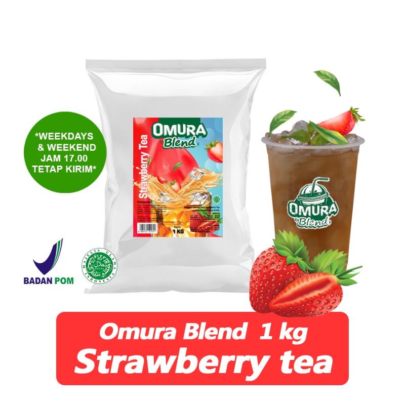 

BUBUK MINUMAN OMURA BLEND STRAWBERRY TEA 1 KG