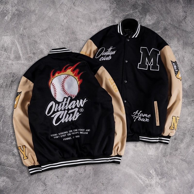 PLAIN JAKET VARSITY DISTRO MOTIF OUTLAW