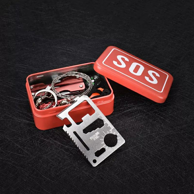 SOS Escape Tool Kit Survival Peralatan Camping Outdoor Tactical