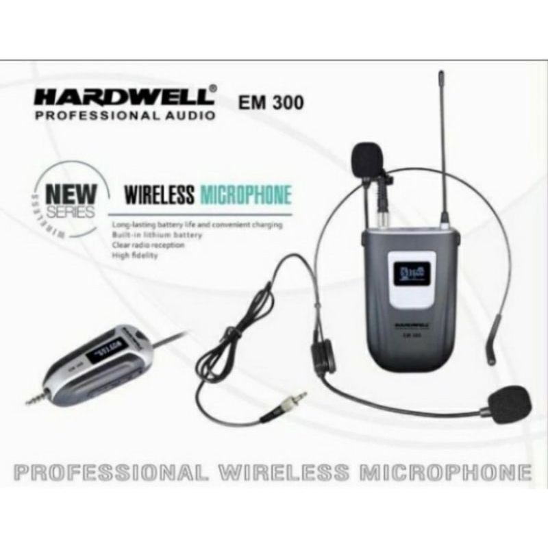 mic wireless HARDWELL original EM-300 Professional original