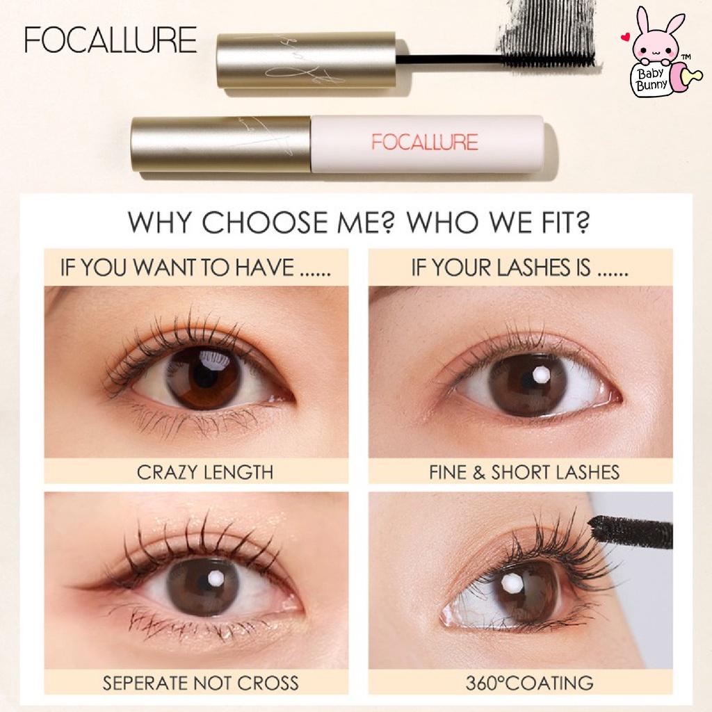 ❤ BELIA ❤ FOCALLURE Longlash Waterproof Mascara FA169 | Curling Eyelash tahan air Maskara | BPOM