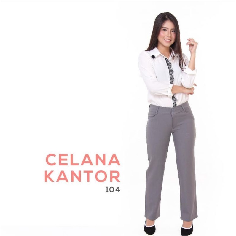 Celana Panjang Bahan Wanita Formal Modis Trendy