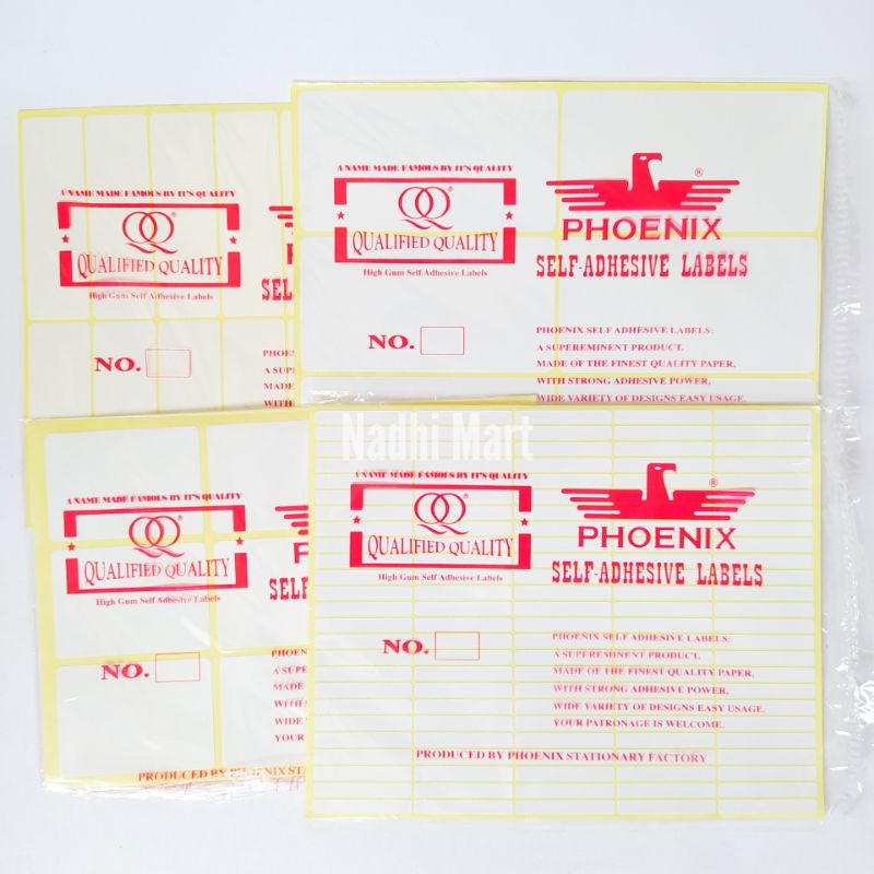

PHOENIX STIKER PUTIH POLOS / LABEL PUTIH