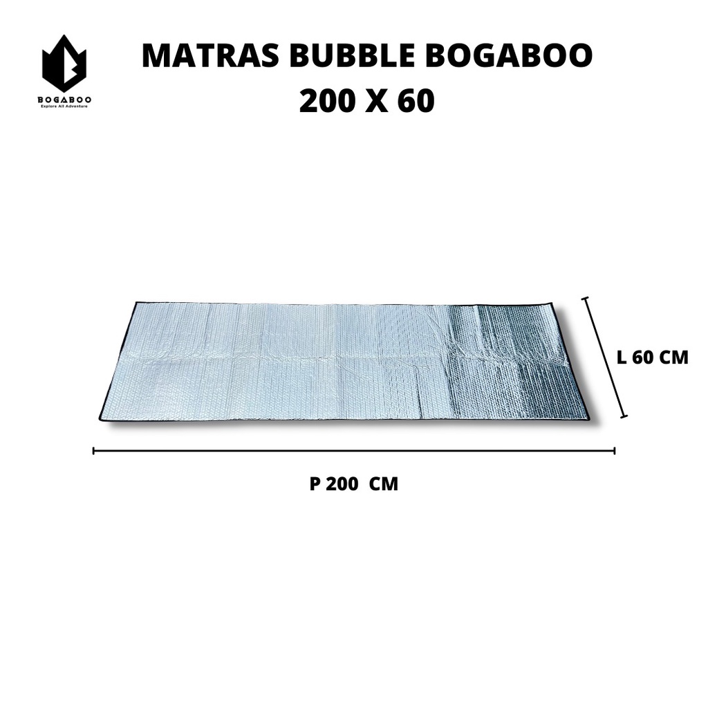 Matras Bubble Bogaboo 200 x 120 CM - Matras Double - Matras Foil Double Side - Matras Allumunium Bubble Tebel - Matras ALU