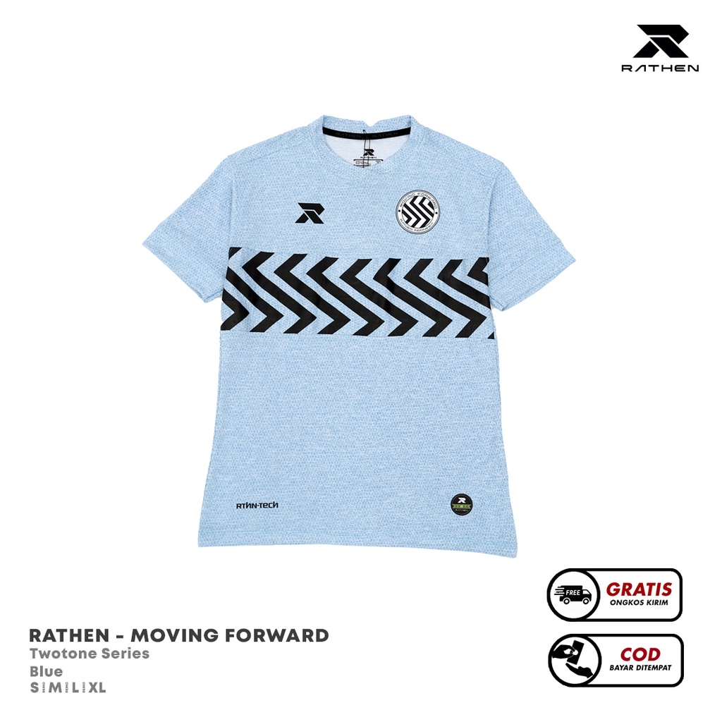 RATHEN - Jersey Running MOVING FORWARD Twotone Biru