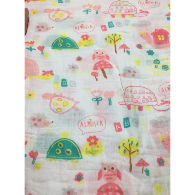 Bedong aloha owl muslin swaddle katun muslin asli