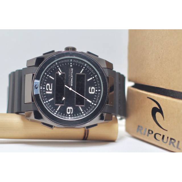 JAM TANGAN RIPCURL 2763 DUAL TIME DIGITAL ANALOG PLUS BOX EKSKLUSIF