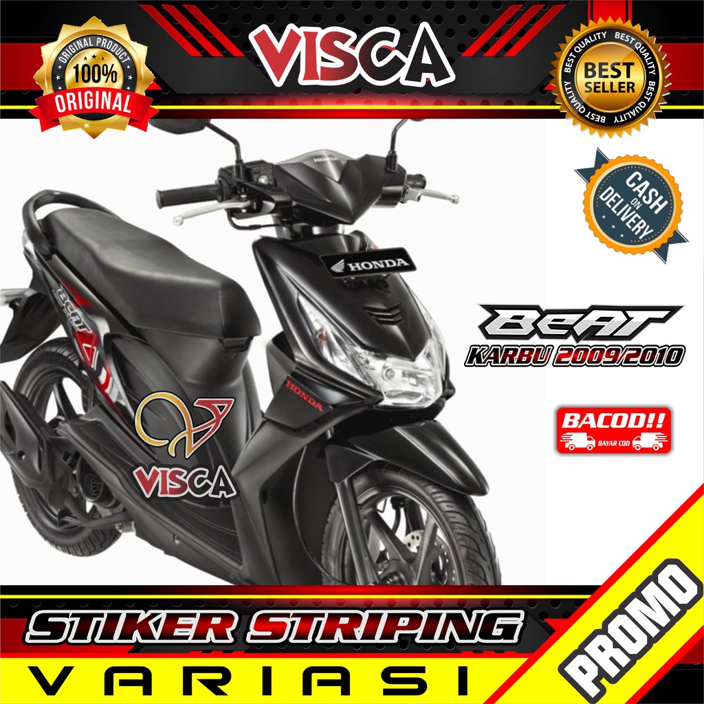 Striping Beat Karbu - Stiker Sticker Striping Variasi Lis Honda Beat Karbu 2008-2012 - Striping Holo