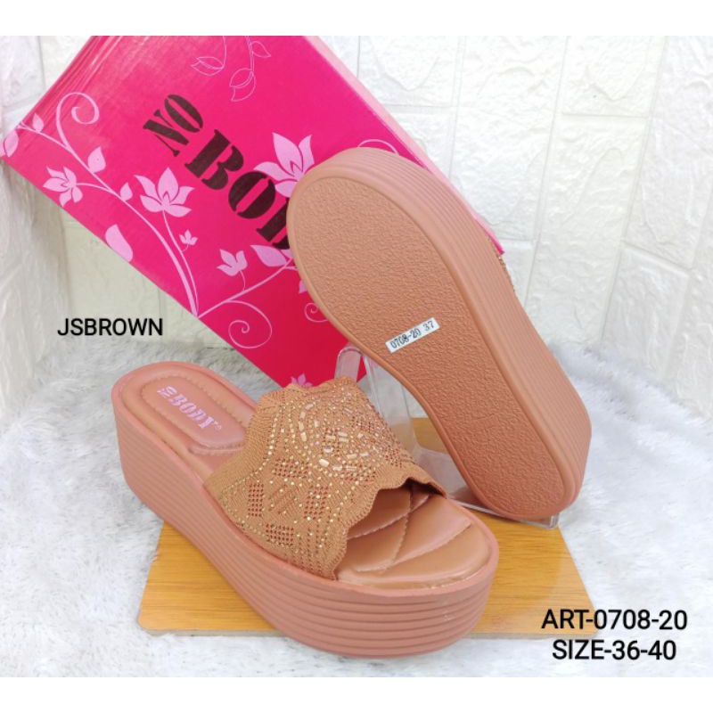 SANDAL WEDGES IMPORT WANITA NO BODY 0708-20