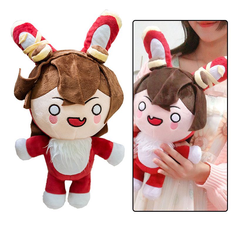 40cm Boneka Kelinci Genshin Impact Baron Bunny Amber Bahan Plush Untuk Cosplay