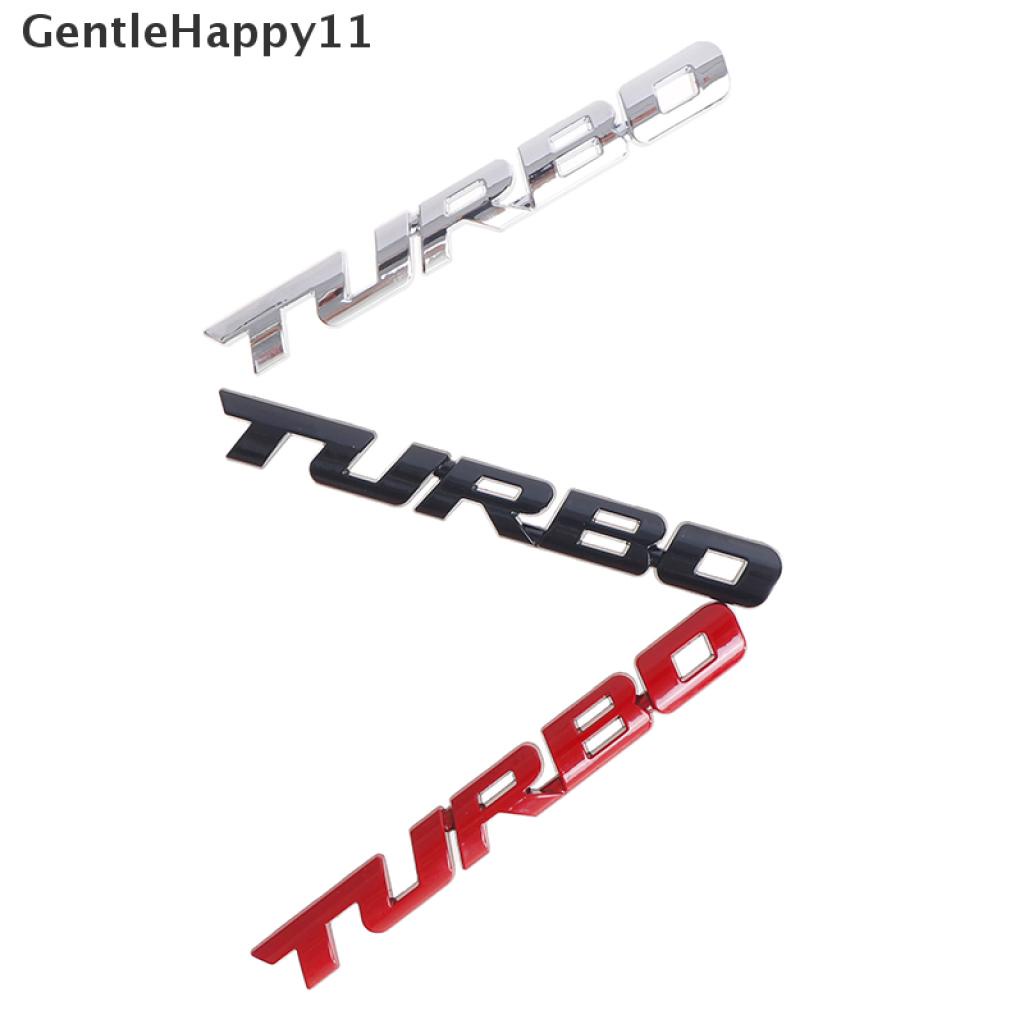 Gentlehappy 3D Metal Letter Turbo Mobil Motor Emblem Badge Stiker Hiasan Sisi