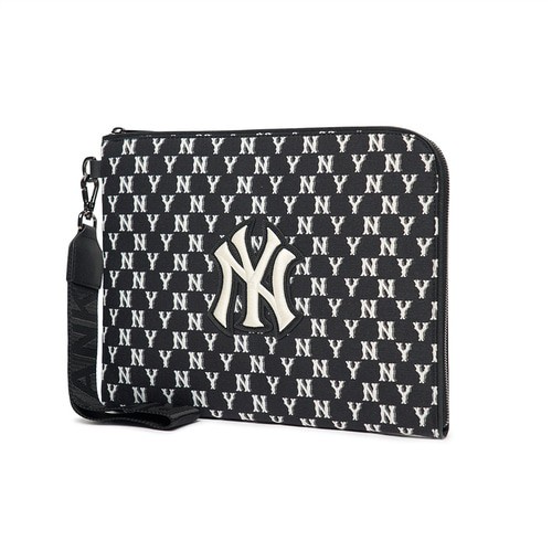 MLB NY Yankees Monogram Jacquard Small Digital Pouch Black (29.5 x 23)