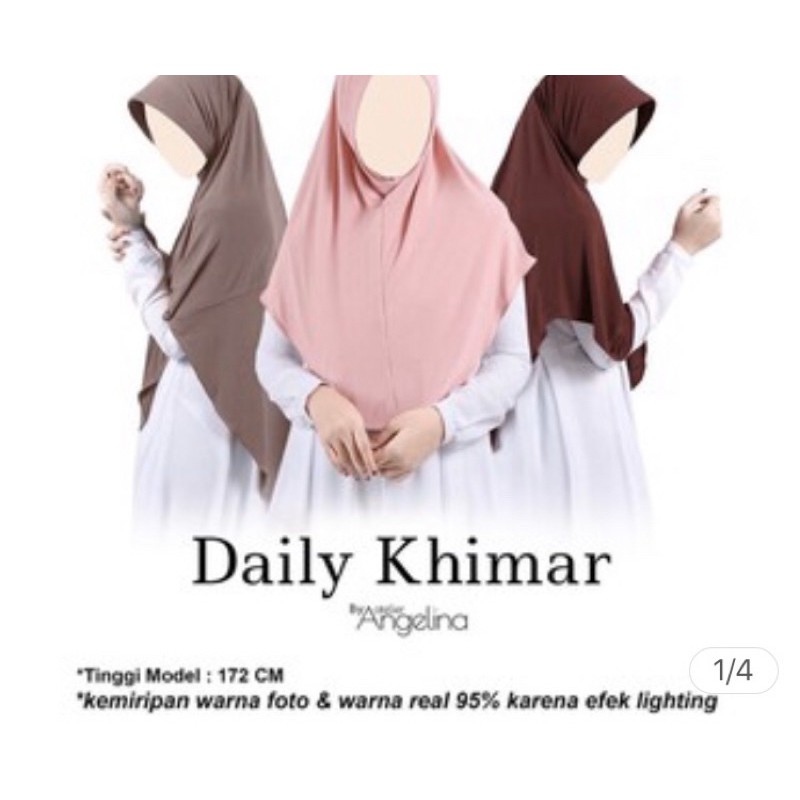 PRELOVED Daily Khimar Atelier Angelina warna Navy, Size L.