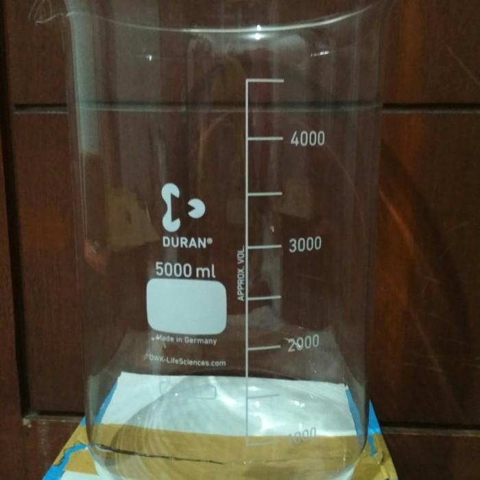 Laborat | Beaker Glass 5000 Ml Duran Low Form Gelas Kimia Kaca Kapasitas 5 L